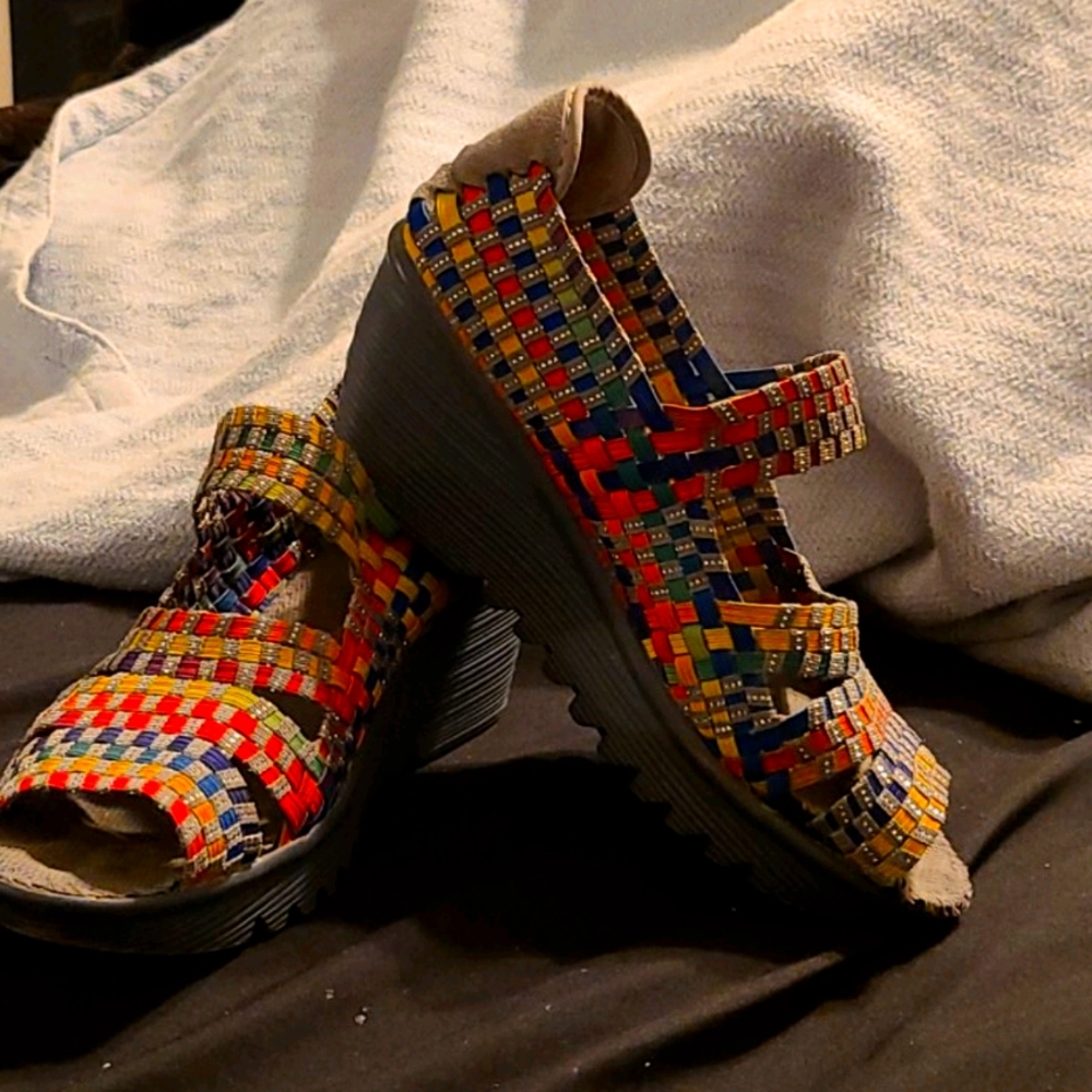 Bernie Mev open toe platform Mary janes